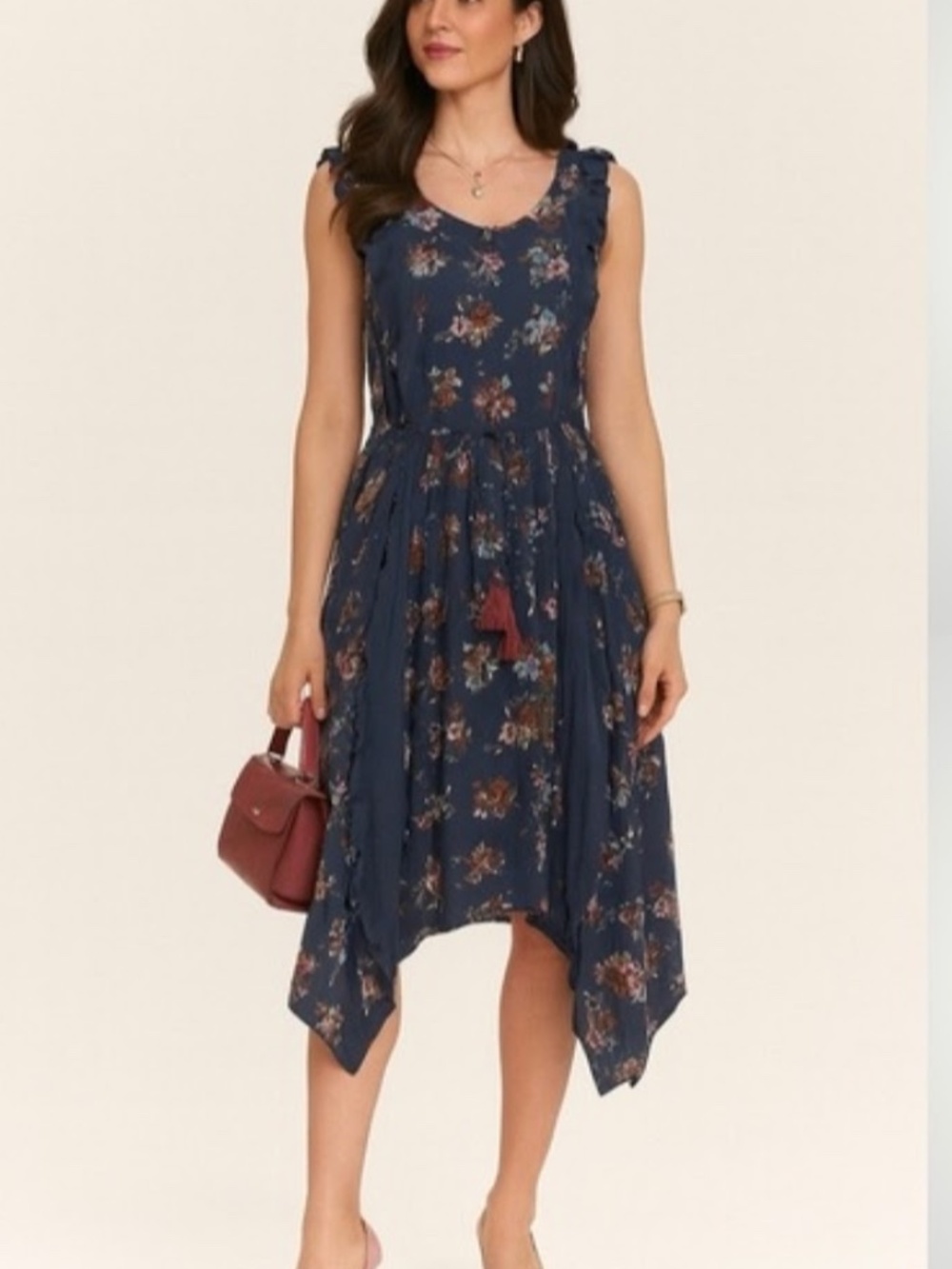 Matilda Jane Choose Your Own Path Woodland Sprite Dress Navy Floral Size S NWOT